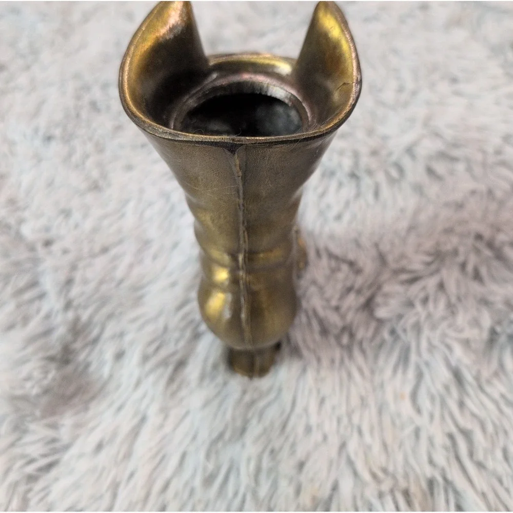 Brass Victorian Style Vintage Womens Boot Planter Vase Figure Home Decor